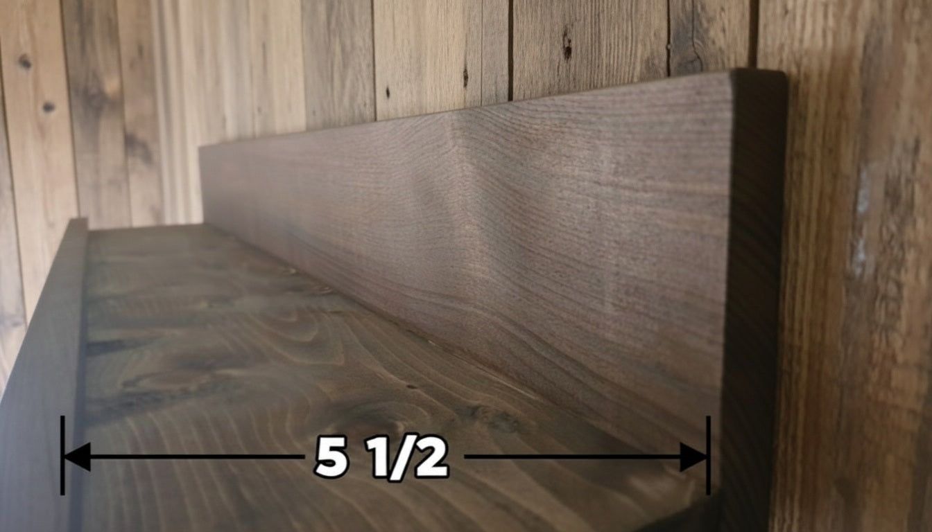 Coat Rack Wall Shelf, Wall Mount With Hooks, Rustic Pine Shelf